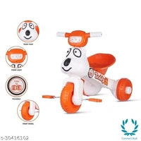 NHR Teddy Foldable Tricycle with Backrest Seat for Boys and Girls  With Parental Contralable - Orange, Plastic, Tricycle For Kids, Multipack:1